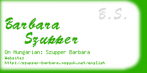 barbara szupper business card